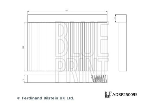 Cabin filter ADBP250095 Blue Print