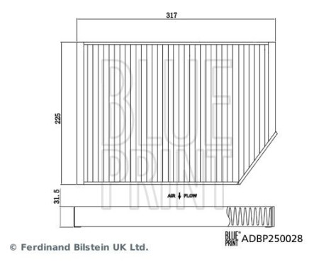 Filter, interior air ADBP250028 Blue Print, Image 3