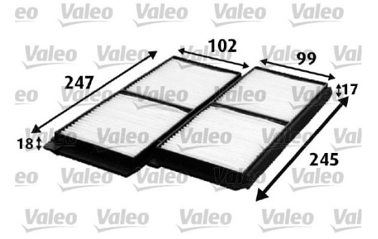 Filter, interior air CLIMFILTER COMFORT 715642 Valeo