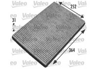 Filter, interior air CLIMFILTER PROTECT 698744 Valeo