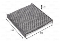 Filter, interior air CLIMFILTER PROTECT 715725 Valeo