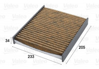 Filter, interior air CLIMFILTER SUPREME 701011 Valeo