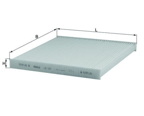 Filter, interior air LA 107 Mahle, Image 2