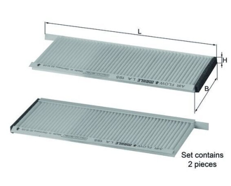 Filter, interior air LA 195/S Mahle, Image 2
