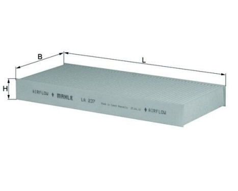 Filter, interior air LA 237 Mahle, Image 2