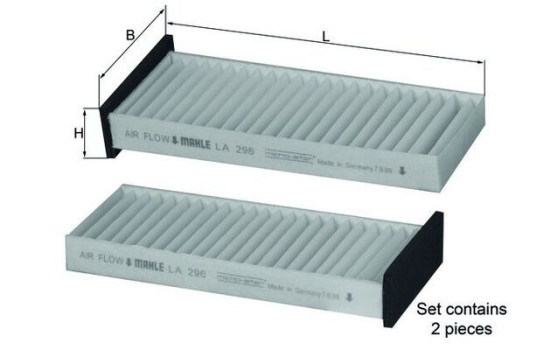 Filter, interior air LA 296/S Mahle, Image 2