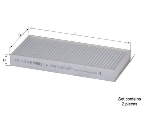 Filter, interior air LA 356/S Mahle