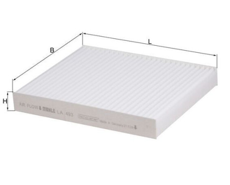 Filter, interior air LA 493 Mahle, Image 2