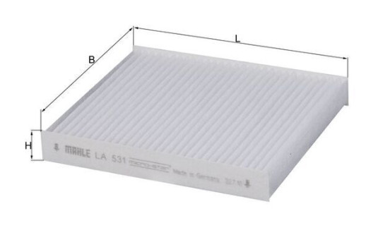 Filter, interior air LA 531 Mahle, Image 2