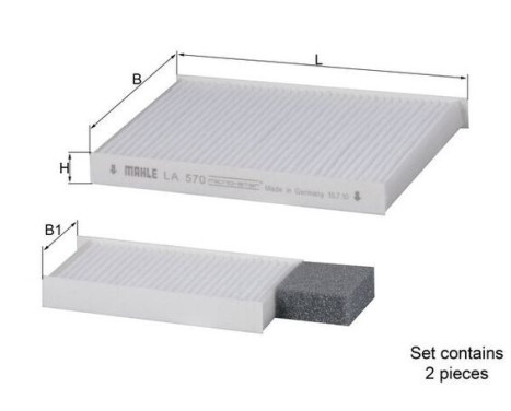 Filter, interior air LA 570/S Mahle