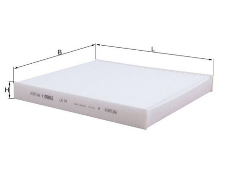 Filter, interior air LA 74 Mahle, Image 2