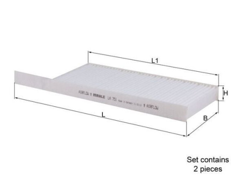 Filter, interior air LA 751/S Mahle