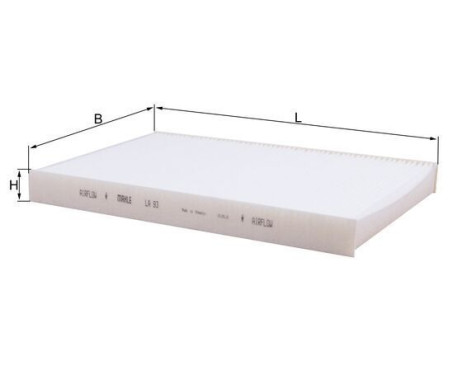 Filter, interior air LA 93 Mahle, Image 2