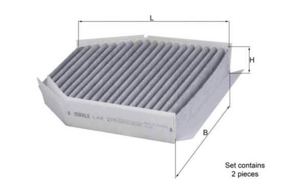 Filter, interior air LAK 278/S Mahle, Image 2