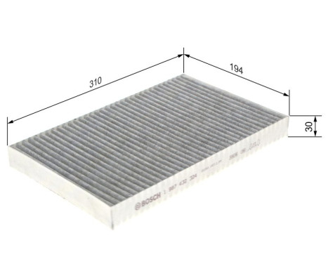 Filter, interior air R2324 Bosch, Image 9