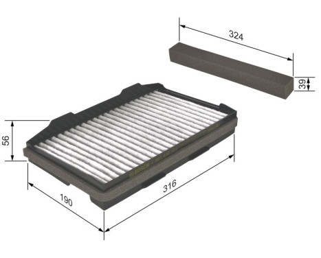 Filter, interior air R2401 Bosch, Image 9