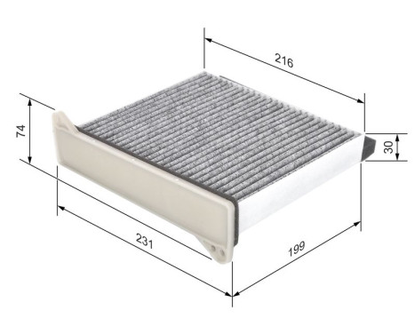 Filter, interior air R2426 Bosch, Image 7