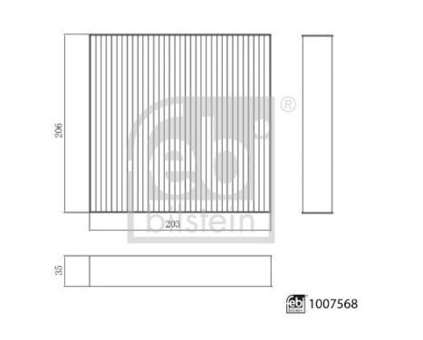 Interior filter 1007568 FEBI