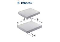 Interior filter K 1260-2x Filtron