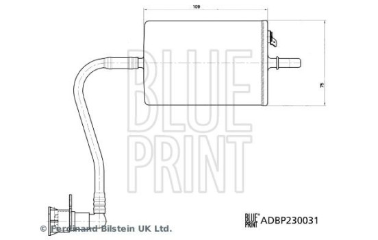 Fuel filter ADBP230031 Blue Print, Image 3