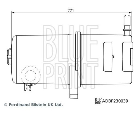 Fuel filter ADBP230039 Blue Print, Image 3