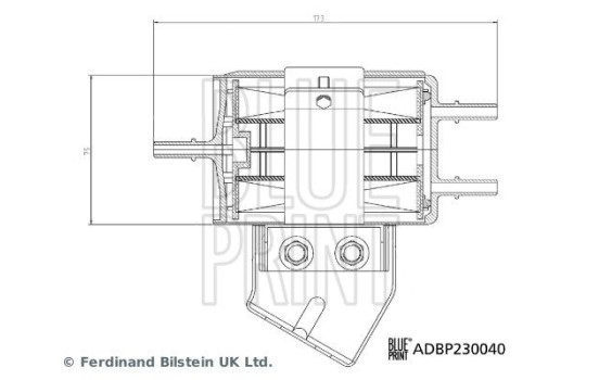 Fuel filter ADBP230040 Blue Print, Image 3