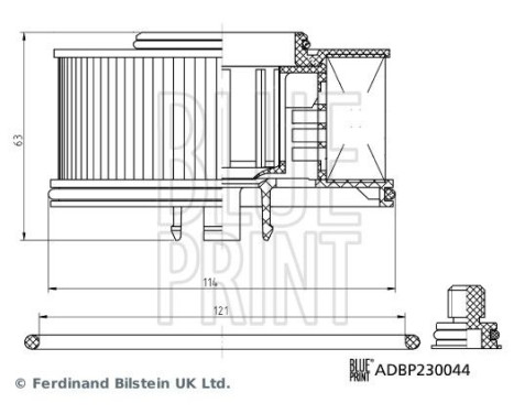 fuel filter ADBP230044 Blue Print, Image 3
