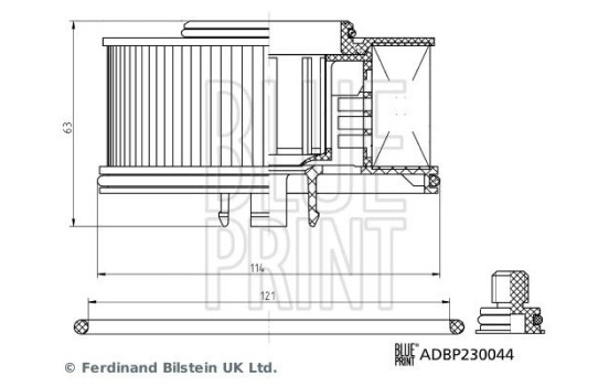 fuel filter ADBP230044 Blue Print, Image 3