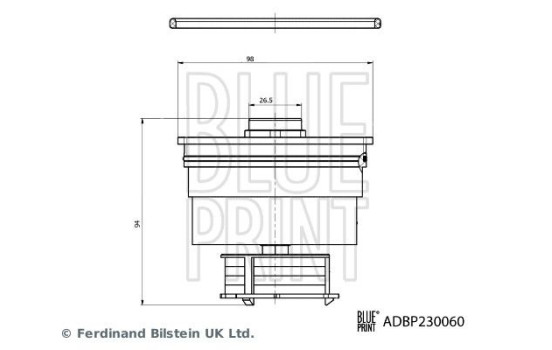 Fuel filter ADBP230060 Blue Print, Image 3