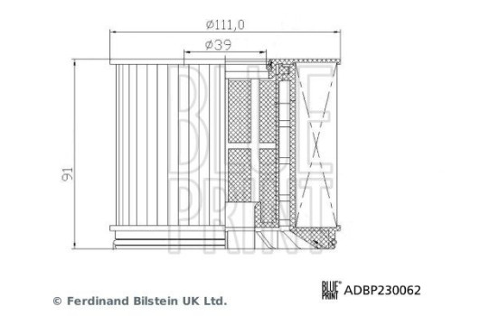 Fuel filter ADBP230062 Blue Print