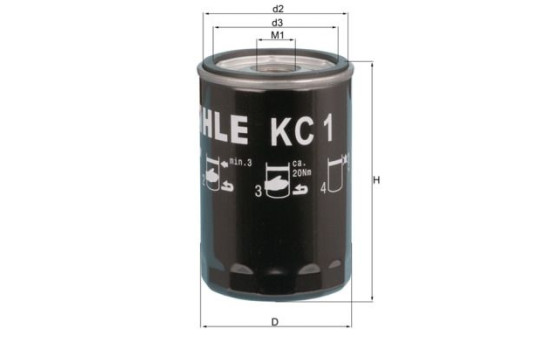 Fuel filter KC 1 Mahle
