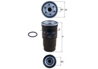 Fuel filter KC 100D Mahle