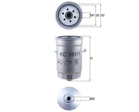 Fuel filter KC 101/1 Mahle, Image 2