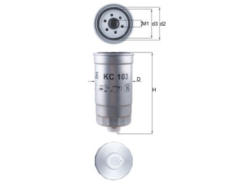 Fuel filter KC 103 Mahle, Image 2