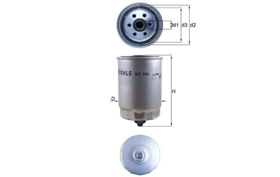 Fuel filter KC 104 Mahle, Image 2