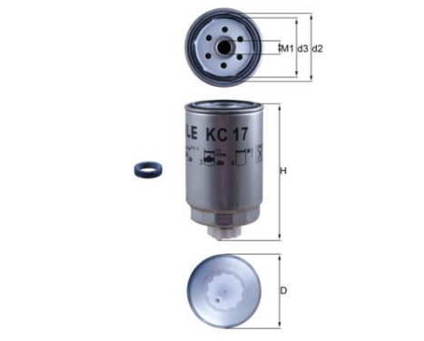 Fuel filter KC 17 D Mahle, Image 2