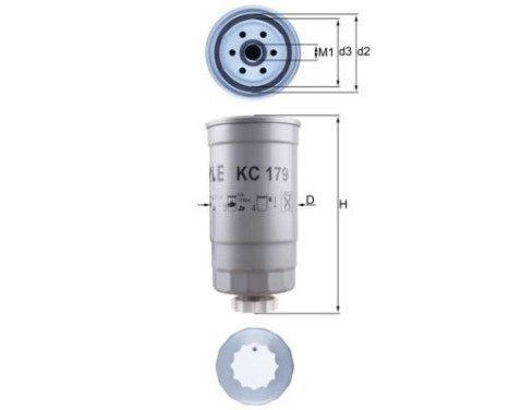 Fuel filter KC 179 Mahle, Image 2