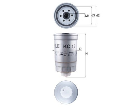 Fuel filter KC 18 Mahle, Image 2