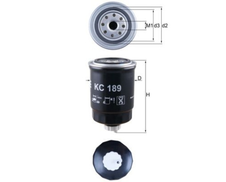 Fuel filter KC 189 Mahle, Image 2