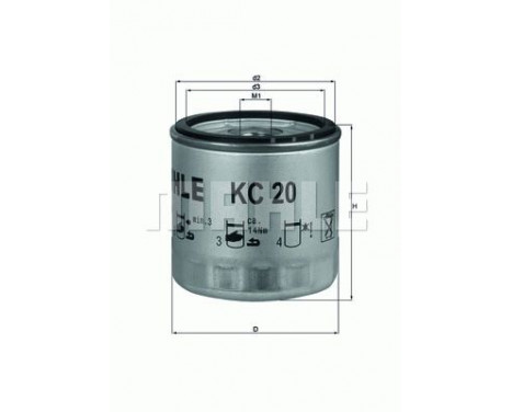 Fuel filter KC 20 Mahle, Image 2