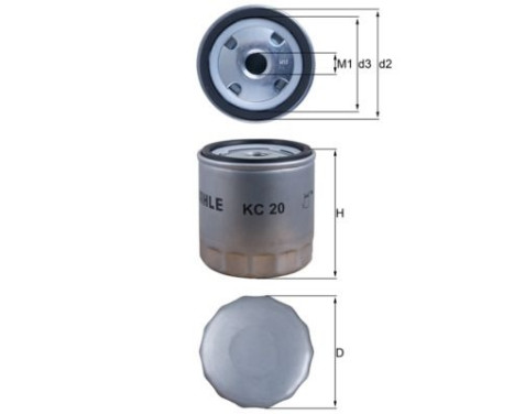 Fuel filter KC 20 Mahle, Image 3