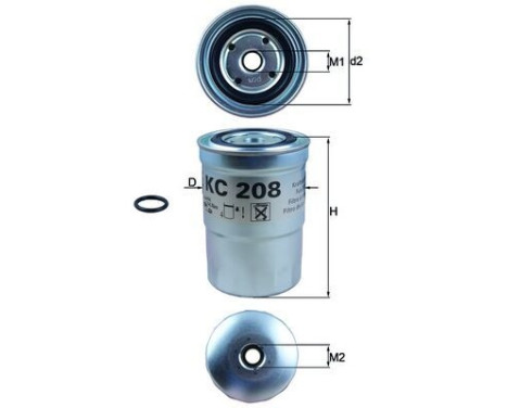 Fuel filter KC 208 Mahle, Image 2