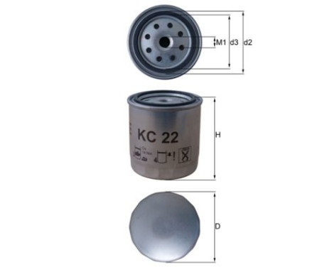 Fuel filter KC 22 Mahle, Image 5