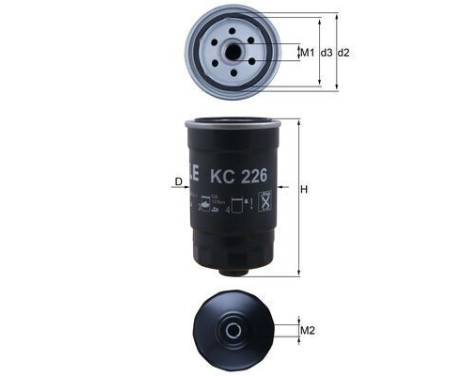 Fuel filter KC 226 Mahle, Image 3