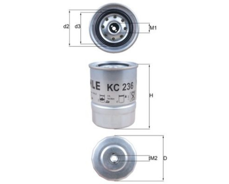 Fuel filter KC 236 Mahle, Image 2