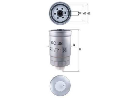 Fuel filter KC 38 Mahle, Image 2