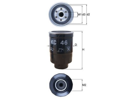Fuel filter KC 46 Mahle, Image 2