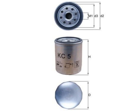 Fuel filter KC 5 Mahle, Image 2