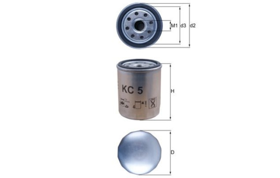 Fuel filter KC 5 Mahle, Image 2