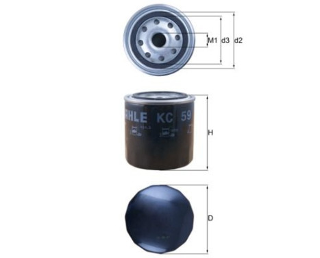 Fuel filter KC 59 Mahle, Image 2